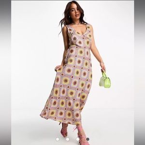Nobody’s Child Helena midi dress in crotchet print